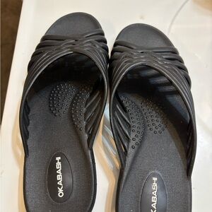 Okabashi Women's Elegant Black Slide Sandals